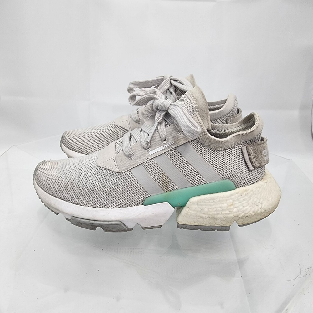 Adidas Pod-S3.1 Clear Mint Women 5.5 Grey Knit Sneakers Torsion Used